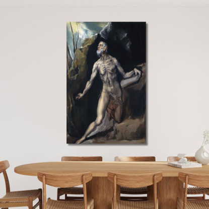 San Girolamo El Greco (Domenikos Theotokopoulos) egr38 quadro stampato su tela