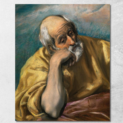 San Giuseppe El Greco (Domenikos Theotokopoulos) egr40 quadro stampato su tela