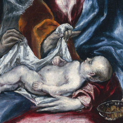 La Sacra Famiglia Con Sant'Anna E Il Bambino Giovanni Battista El Greco (Domenikos Theotokopoulos) egr61 quadro stampato su tel
