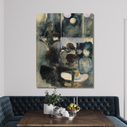 Al Caffè 2 Jean-Louis Forain jfr7 quadro stampato su tela