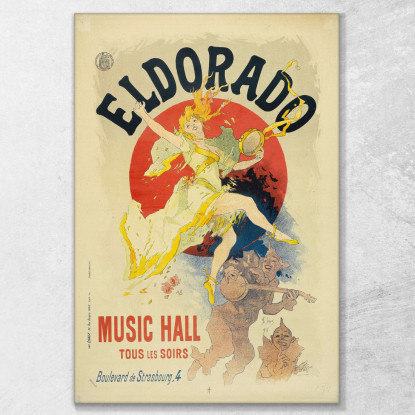 Sala Da Musica Eldorado Jules Chéret jch32 quadro stampato su tela