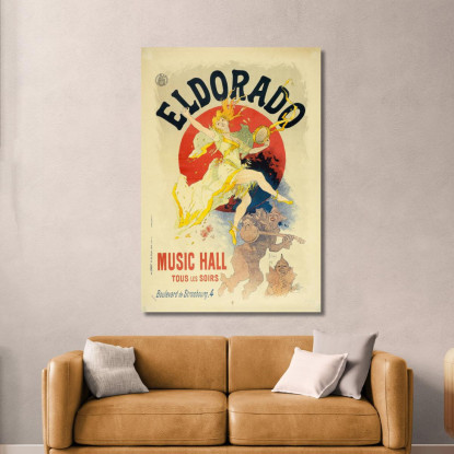 Sala Da Musica Eldorado Jules Chéret jch32 quadro stampato su tela