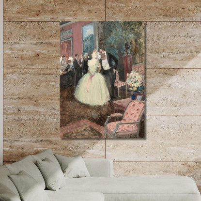 Scena Da Ballo Jean-Louis Forain jfr44 quadro stampato su tela