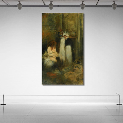 La Guardarobiera Jean-Louis Forain jfr50 quadro stampato su tela