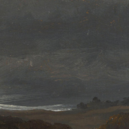 Campi Vicino A Dresda Con Un Cavallo Bianco Johan Christian Dahl jcd19 quadro stampato su tela