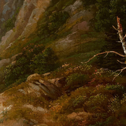 Paesaggio Nordico Con Un Castello Johan Christian Dahl jcd38 quadro stampato su tela