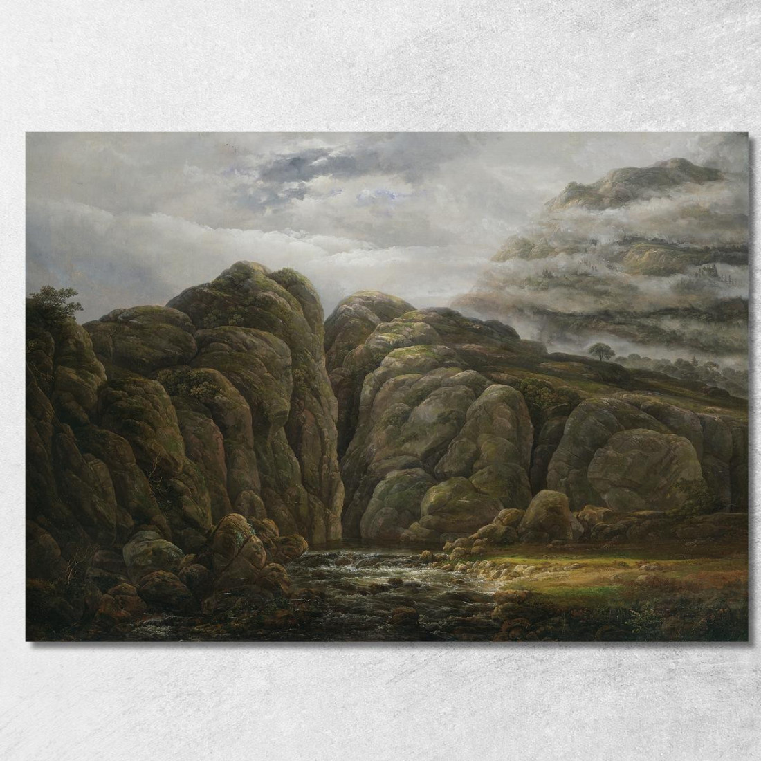 Paesaggio Montano Norvegese Johan Christian Dahl jcd42 quadro stampato su tela