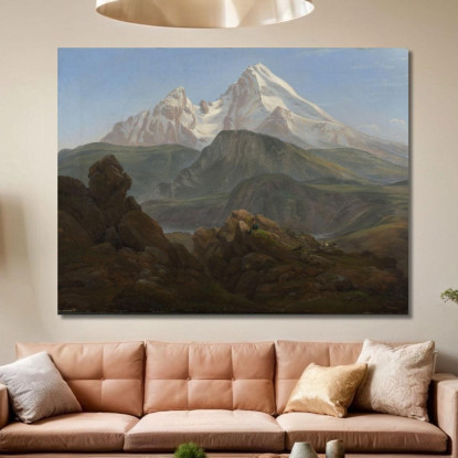 Il Watzmann Johan Christian Dahl jcd72 quadro stampato su tela