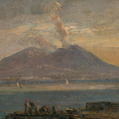 Il Vesuvio Visto Da Posillipo Johan Christian Dahl jcd77 quadro stampato su tela