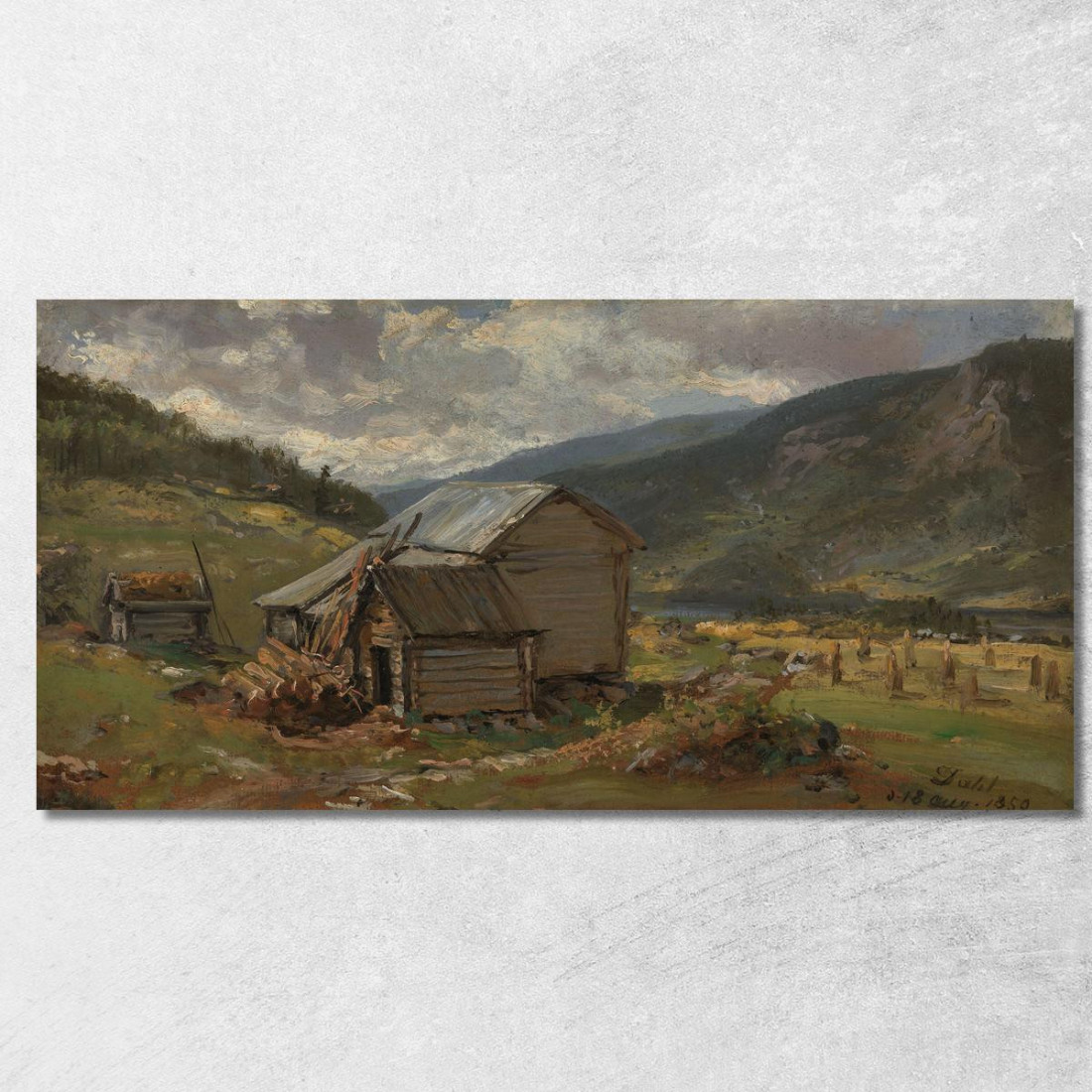 Veduta Di Hjelle In Valdres 2 Johan Christian Dahl jcd87 quadro stampato su tela