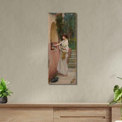 Un'Offerta Romana John William Waterhouse jww3 quadro stampato su tela