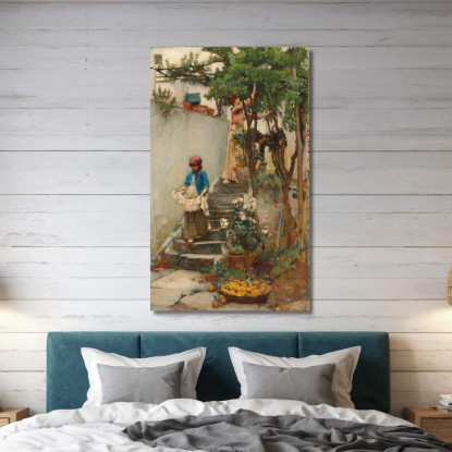Un Giardino D'Aranci John William Waterhouse jww6 quadro stampato su tela
