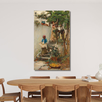 Un Giardino D'Aranci John William Waterhouse jww6 quadro stampato su tela
