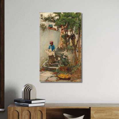 Un Giardino D'Aranci John William Waterhouse jww6 quadro stampato su tela