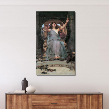 Circe Che Offre La Coppa A Ulisse John William Waterhouse jww8 quadro stampato su tela