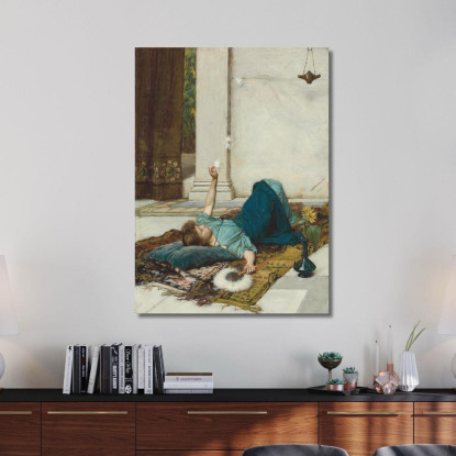 Dolce Far Niente John William Waterhouse jww11 quadro stampato su tela