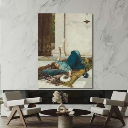 Dolce Far Niente John William Waterhouse jww11 quadro stampato su tela