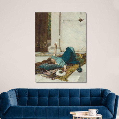Dolce Far Niente John William Waterhouse jww11 quadro stampato su tela