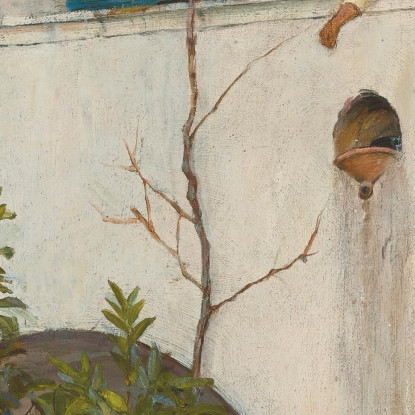 Signora Su Un Balcone A Capri John William Waterhouse jww21 quadro stampato su tela