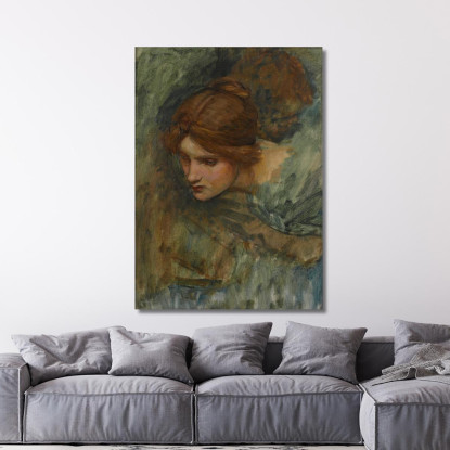 Studio Per La Testa Di Venere In 'Il Risveglio Di Adone' John William Waterhouse jww30 quadro stampato su tela