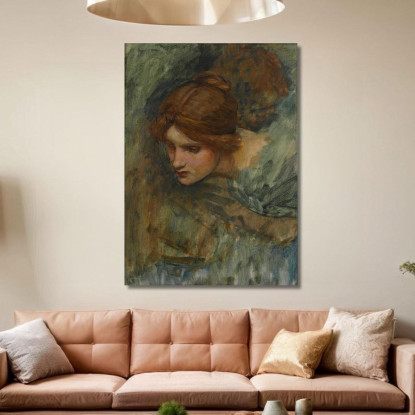 Studio Per La Testa Di Venere In 'Il Risveglio Di Adone' John William Waterhouse jww30 quadro stampato su tela