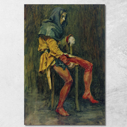 Touchstone Il Giullare John William Waterhouse jww40 quadro stampato su tela