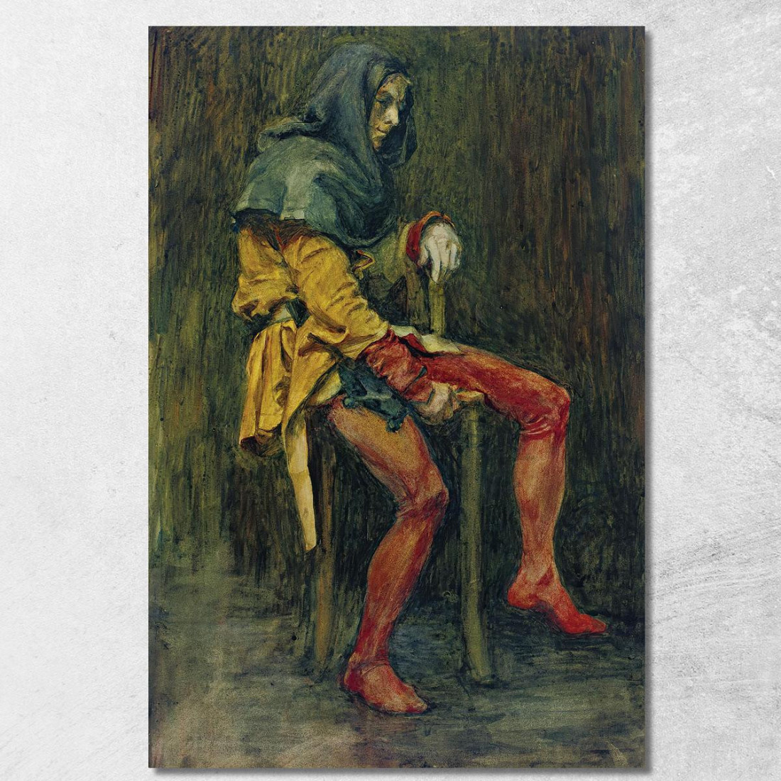 Touchstone Il Giullare John William Waterhouse jww40 quadro stampato su tela