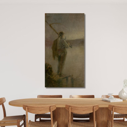Mietitore Presso Il Fiume Ladislav Mednyánszky lmd33 quadro stampato su tela