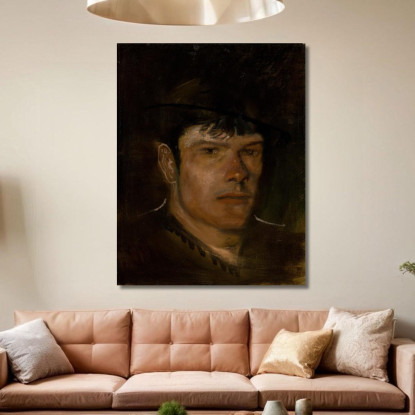 Giovane Con Orecchio Grande E Piccolo Cappello Ladislav Mednyánszky lmd34 quadro stampato su tela