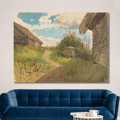 Paesaggio Tra I Fienili Ladislav Mednyánszky lmd36 quadro stampato su tela