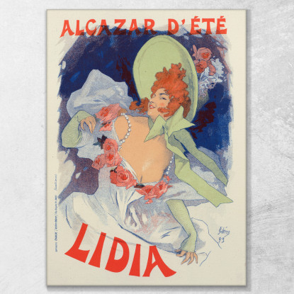 Lidia Jules Chéret jch69 quadro stampato su tela