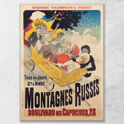 Montagne Russe Jules Chéret jch76 quadro stampato su tela