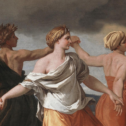 Una Danza Alla Musica Del Tempo Nicolas Poussin nps1 quadro stampato su tela