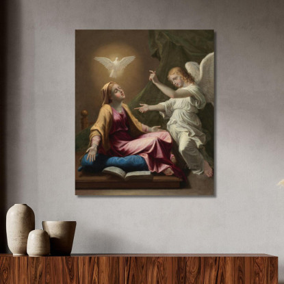Annunciazione Nicolas Poussin nps4 quadro stampato su tela
