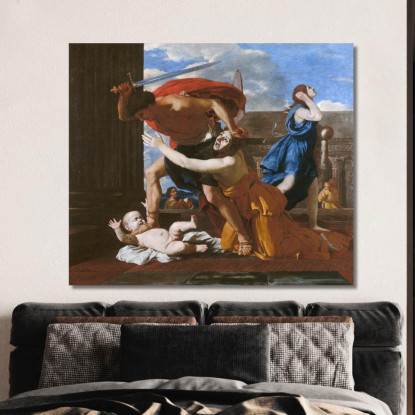 Il Massacro Degli Innocenti 2 Nicolas Poussin nps15 quadro stampato su tela