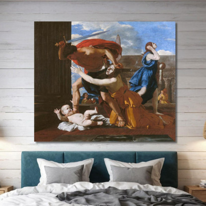 Il Massacro Degli Innocenti 2 Nicolas Poussin nps15 quadro stampato su tela