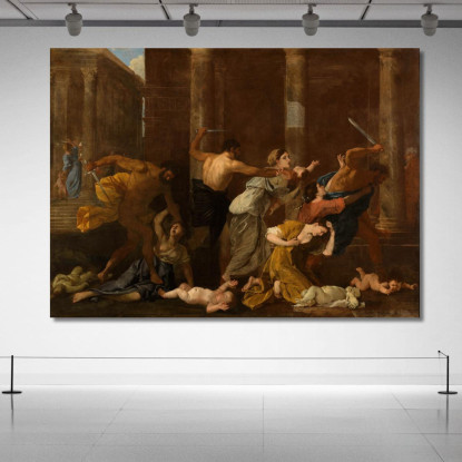 Il Massacro Degli Innocenti Nicolas Poussin nps16 quadro stampato su tela