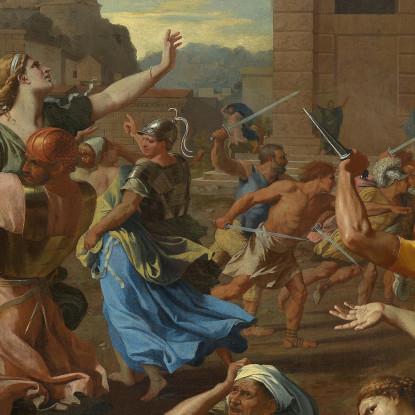 Il Ratto Delle Sabine Nicolas Poussin nps26 quadro stampato su tela