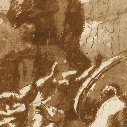 La Morte Di Ippolito Nicolas Poussin nps36 quadro stampato su tela