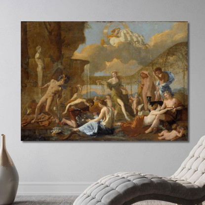 L'Impero Di Flora Nicolas Poussin nps38 quadro stampato su tela