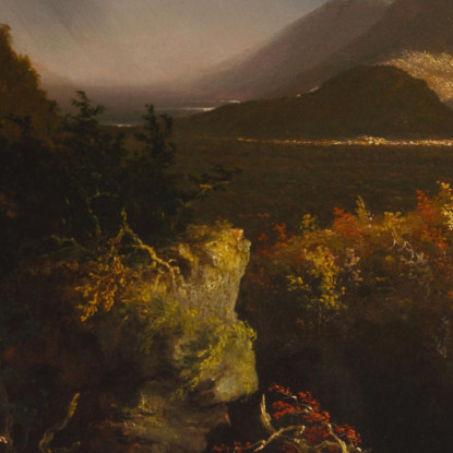 Paesaggio Con Figure: Una Scena Da "L'Ultimo Dei Mohicani" Thomas Cole tcl21 quadro stampato su tela
