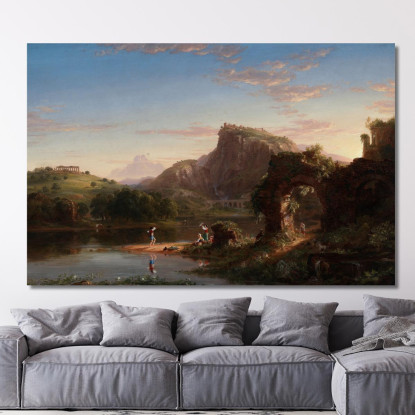 L'Allegro 2 Thomas Cole tcl23 quadro stampato su tela