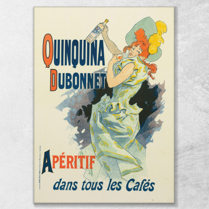 Quinquina Dubonnet Jules Chéret jch99 quadro stampato su tela