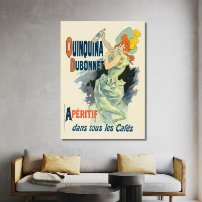 Quinquina Dubonnet Jules Chéret jch99 quadro stampato su tela