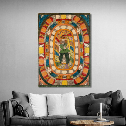 Il Vulcano Bandaisan E Il Ghiacciaio Gigante In Giappone Adolf Wölfli awl4 quadro stampato su tela