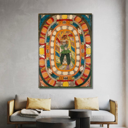 Il Vulcano Bandaisan E Il Ghiacciaio Gigante In Giappone Adolf Wölfli awl4 quadro stampato su tela