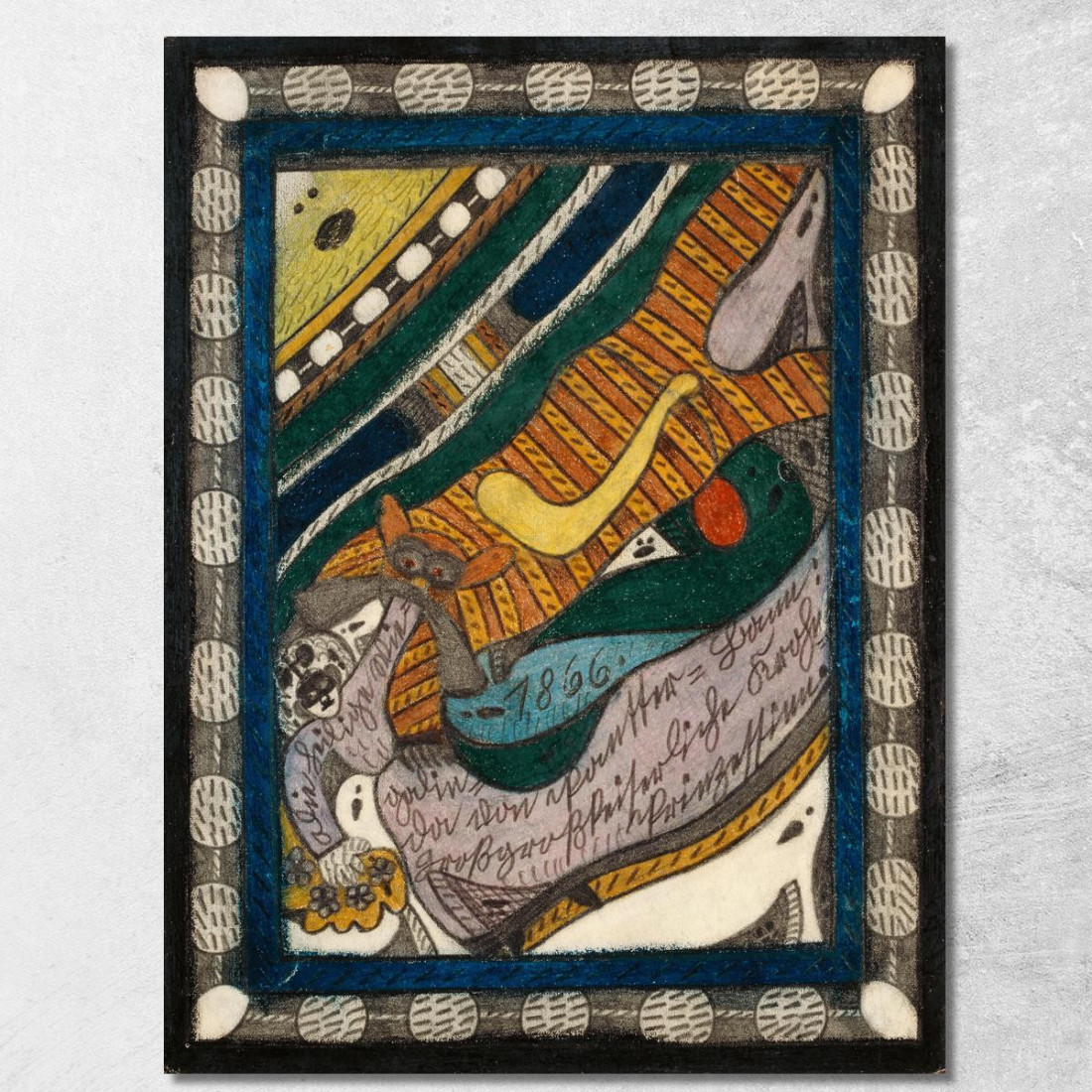 La Santa Wiegalinda Di Pantter - Bann Adolf Wölfli awl15 quadro stampato su tela