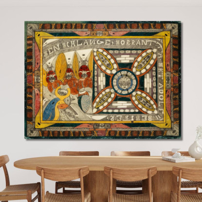 Serpente Gigante Sorrantta Tre Angeli Dell'Eternità E La Grande Stella Skt. Adolf Nella Vecchia Creazione Adolf Wölfli awl29 qu