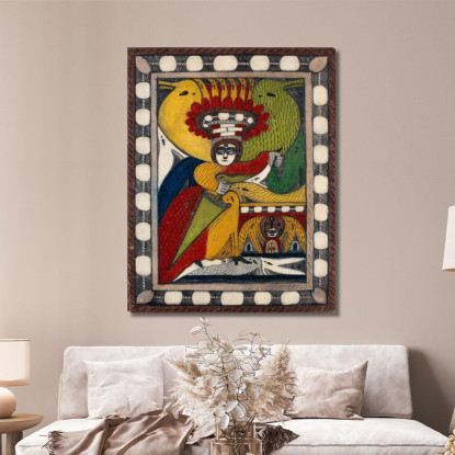 Il Trono - Alpi - Roosali Di Skt. Adolf Adolf Wölfli awl38 quadro stampato su tela