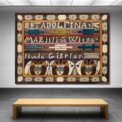 Santa Adolfina Mariili E Wiegalinda Giselar Adolf Wölfli awl40 quadro stampato su tela